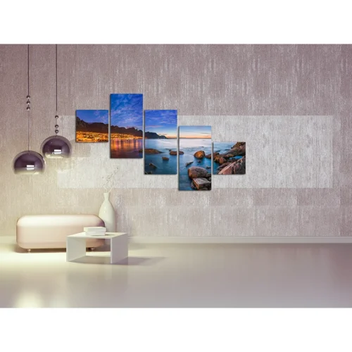 تابلو منظره دریا چند تکه