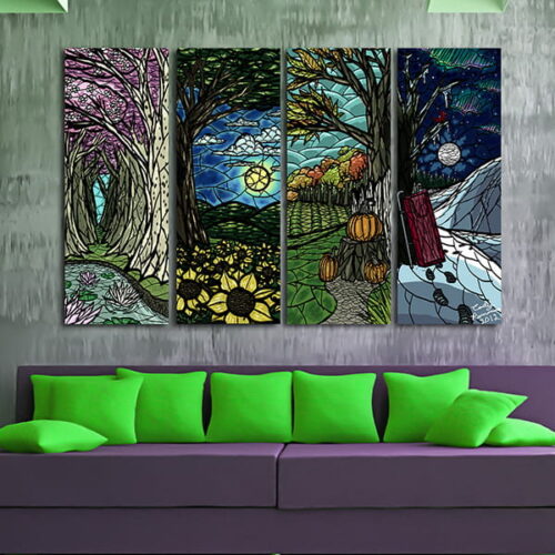 تابلو نقاشی مدرن چند تکه