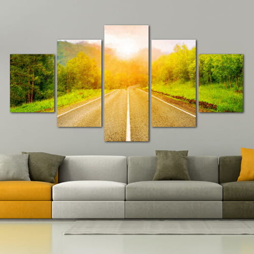 تابلو منظره طبیعت چند تکه