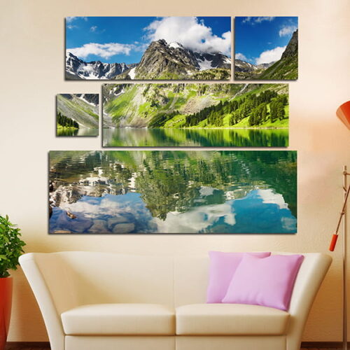 تابلو منظره طبیعت چند تکه