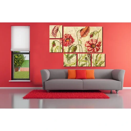 تابلو چند تکه گل