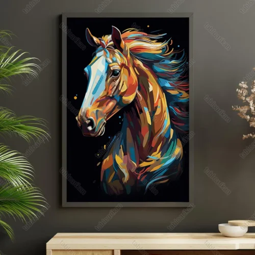 تابلو نقاشی اسب مدرن