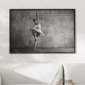 تابلو سیاه و سفید رقص باله