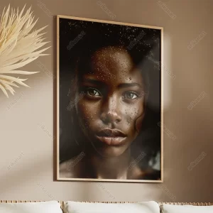 تابلو صورت زن سیاه پوست