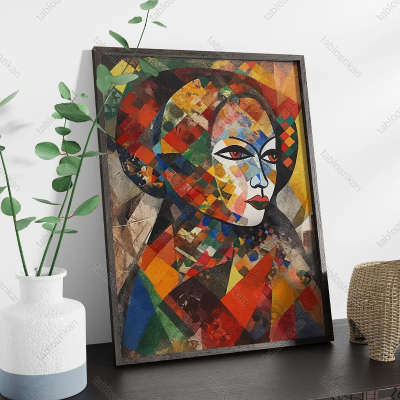 PR1044 تابلو نقاشی مدرن طرح چهره کد
