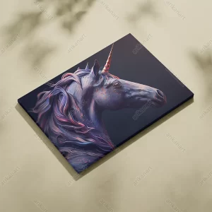 تابلو نقاشی مدرن اسب شاخ دار