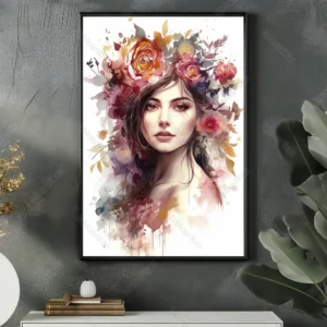 تابلو چهره طرح نقاشی دختر کد PR1033