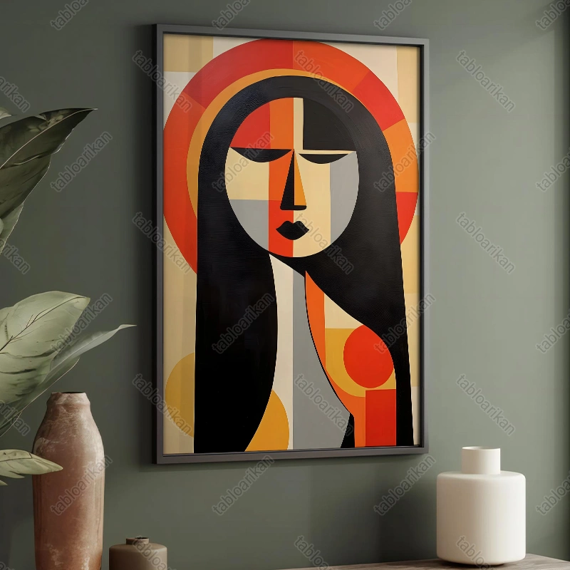 تابلو کوبیسم طرح چهره کد PR1001