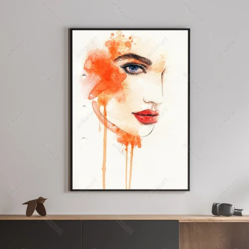 تابلو نقاشی چهره مینیمال