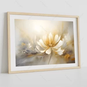 تابلو نقاشی گل طلایی