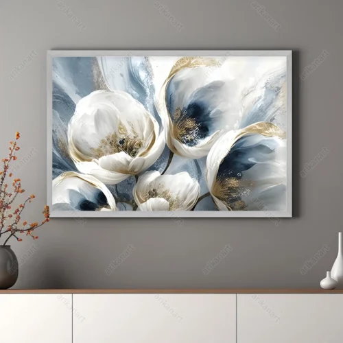 تابلو نقاشی مدرن گل