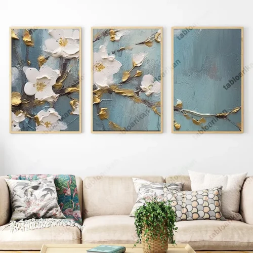 TG1053 تابلو گل سه تکه کد