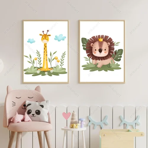 تابلو اتاق کودک دو تکه