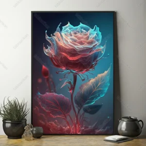 تابلو دیواری گل مدرن کد TG1018