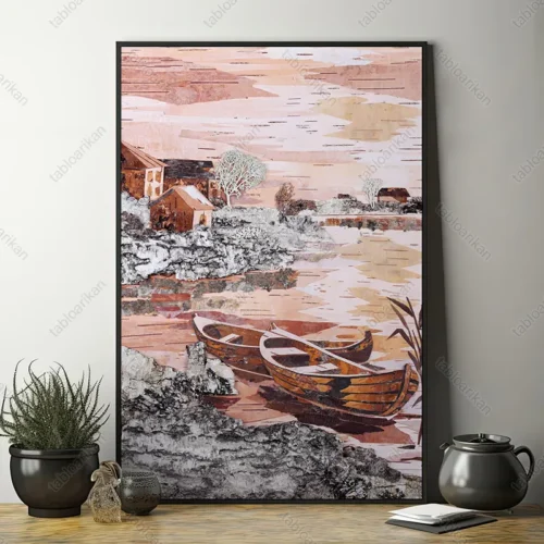 تابلو نقاشی طرح قایق کد SH1005