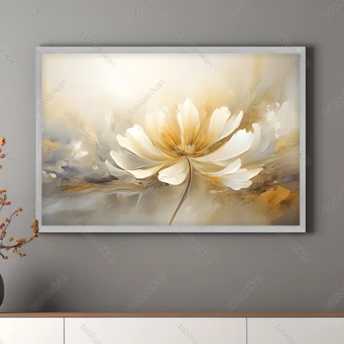 تابلو نقاشی گل طلایی کد TG1010