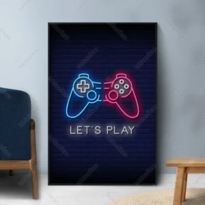 تابلو گیمینگ تابلو گیمینگ طرح let's play تابلو گیمینگ خرید تابلو گیمینگ تابلو گیمینگ طرح let’s play