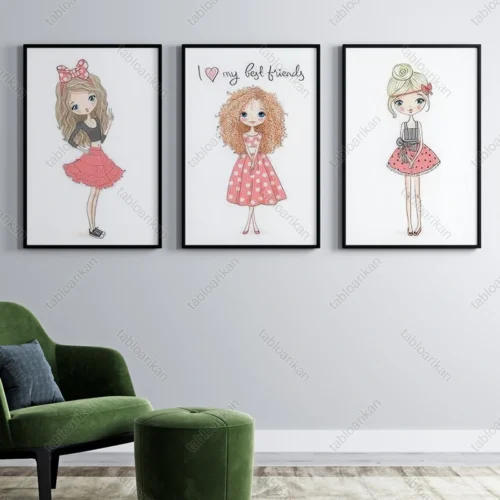 تابلو اتاق کودک دخترانه