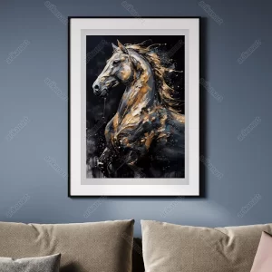 تابلو نقاشی مدرن اسب