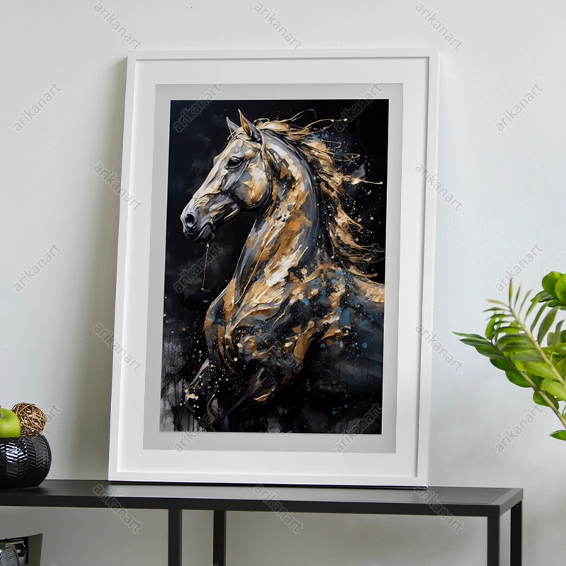 تابلو نقاشی مدرن اسب