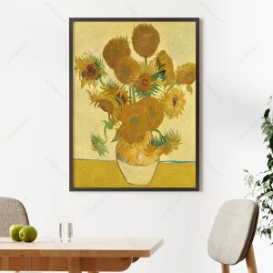 تابلو نقاشی گل های آفتابگردان اثر ونگوگ