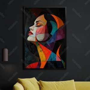 RKN1214 تابلو کوبیسم چهره مدرن کد