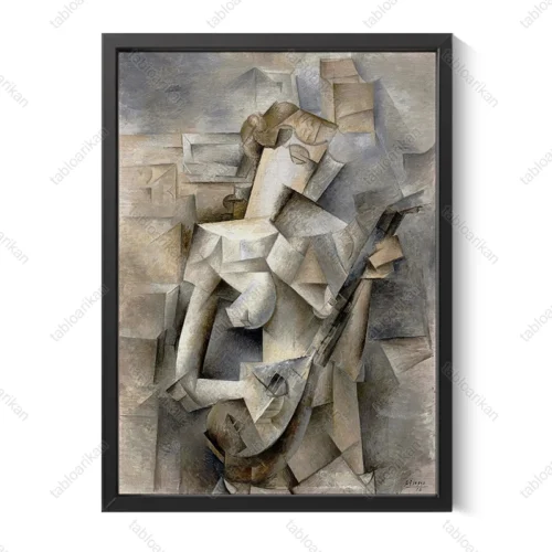 تابلو نقاشی دختری با ماندولین اثر پیکاسو