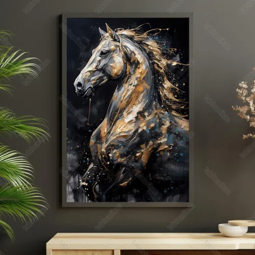 تابلو نقاشی مدرن اسب