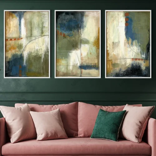 RKN1367 تابلو انتزاعی سه تکه کد