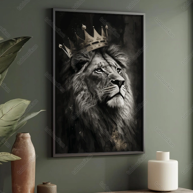 تابلو دکوراتیو طرح شیر کد RKN1589