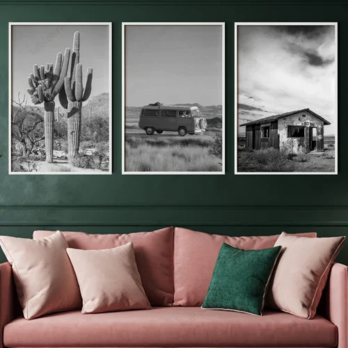 تابلو سیاه سفید سه تکه کد RKN1655