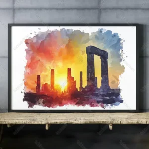 تابلو تخت جمشید طرح نقاشی