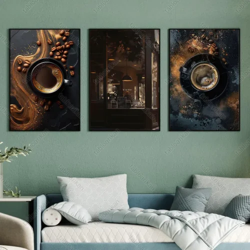 تابلو برای کافه سه تکه
